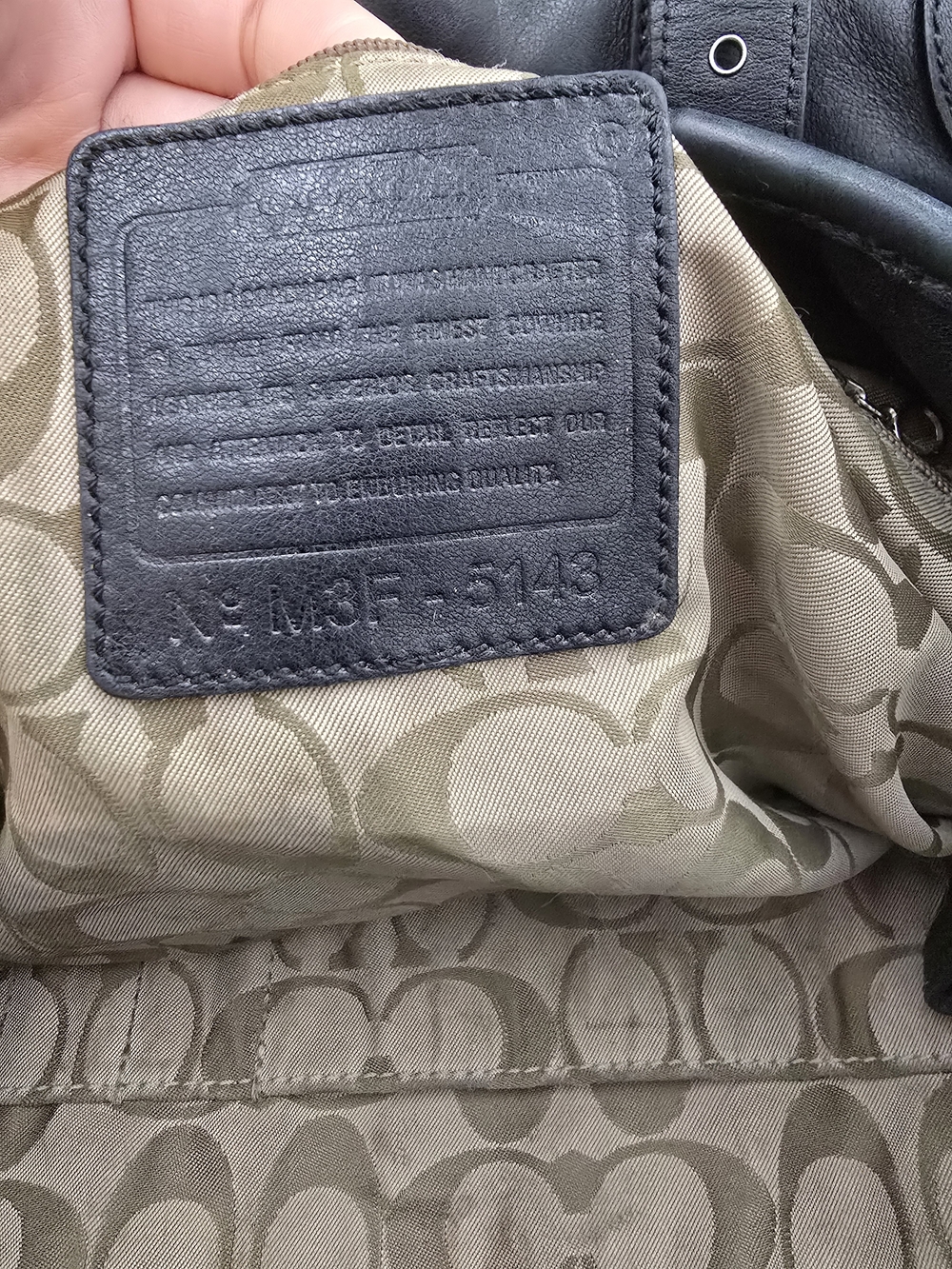 Coach Black Leather Tote with Buckle Straps - Picture 13 of 13
